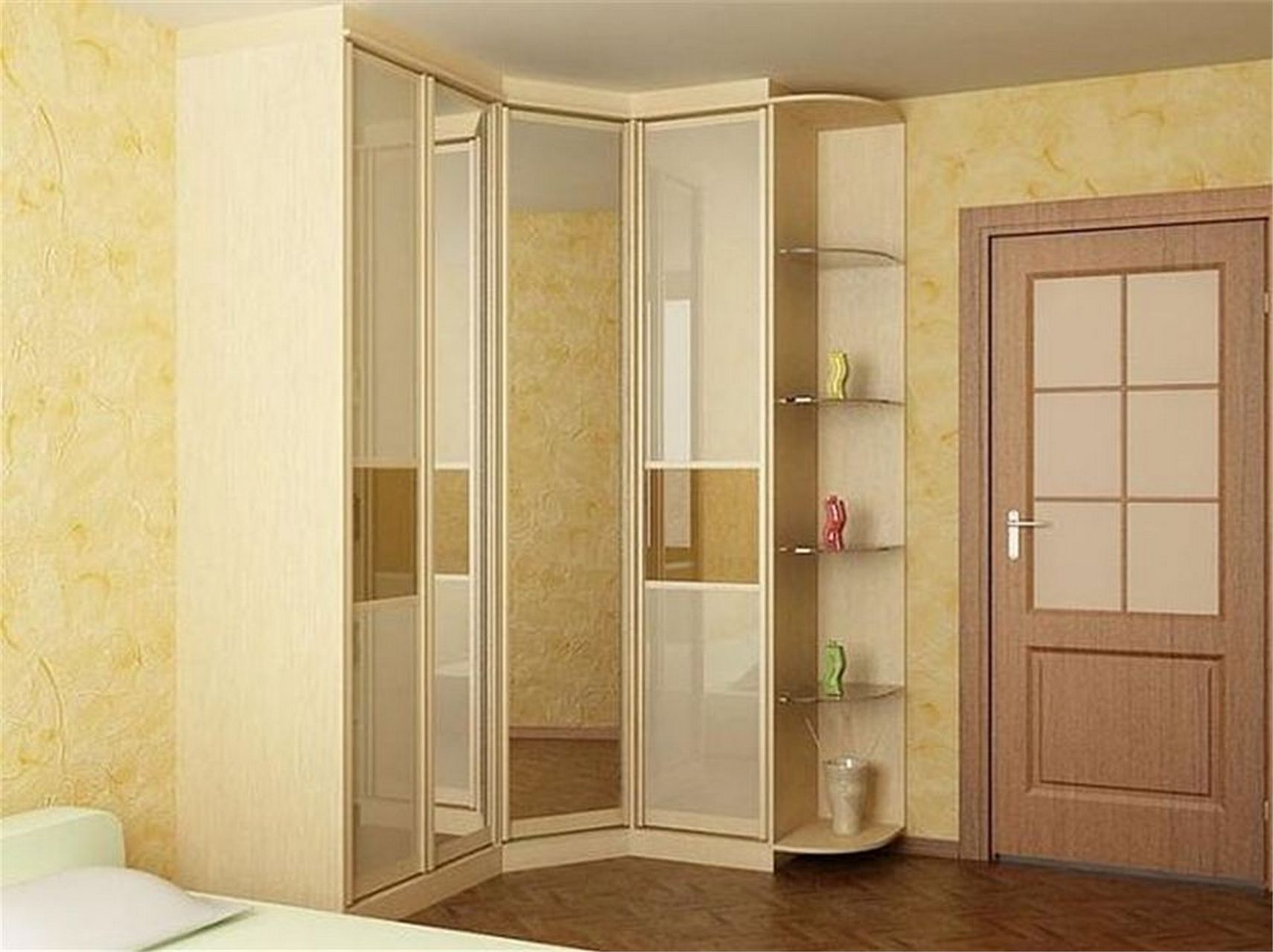 Armoire d'angle pour chambre