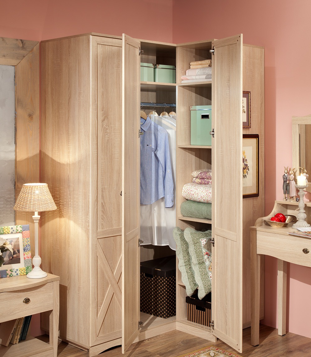 Armoires de chambre d'angle