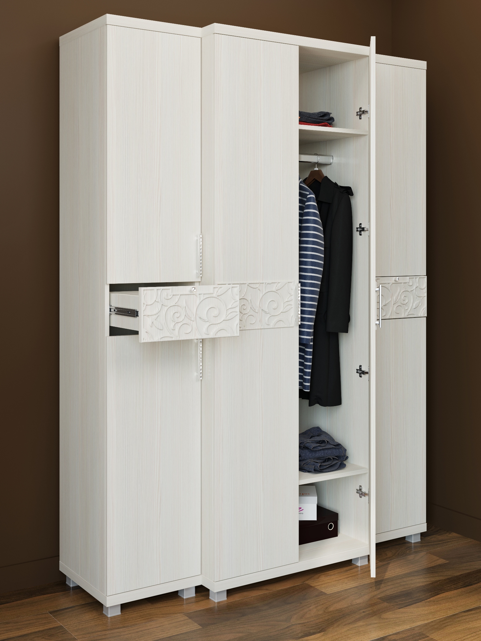 Armoire étroite sur pieds