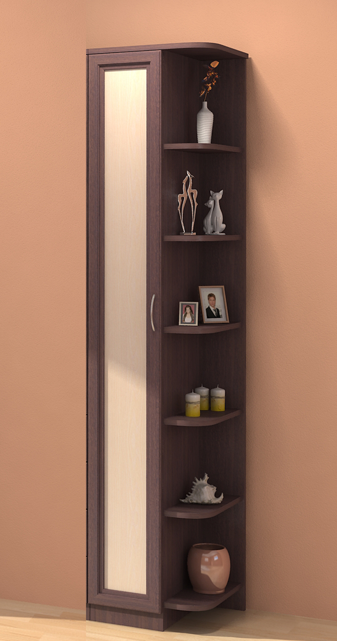 Armoire étroite avec étagères supplémentaires