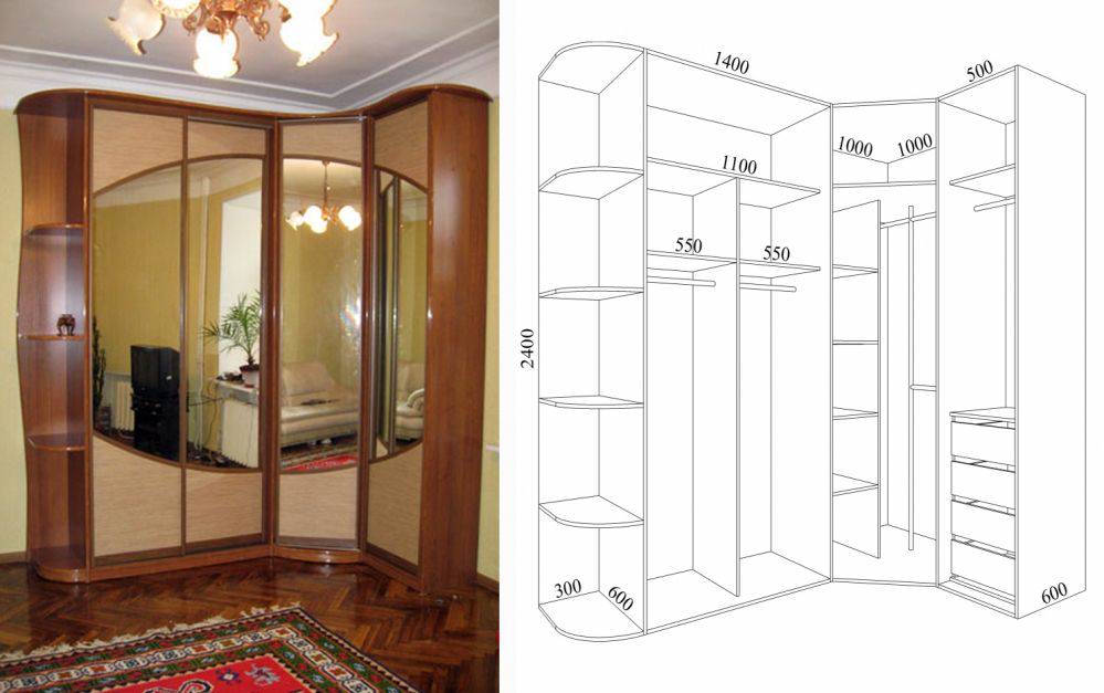 Option d'armoire d'angle
