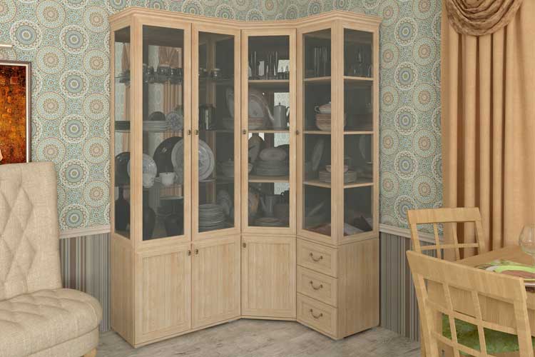 Vitrine d'angle