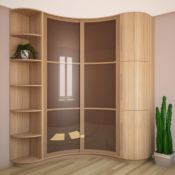 Armoire d'angle concave