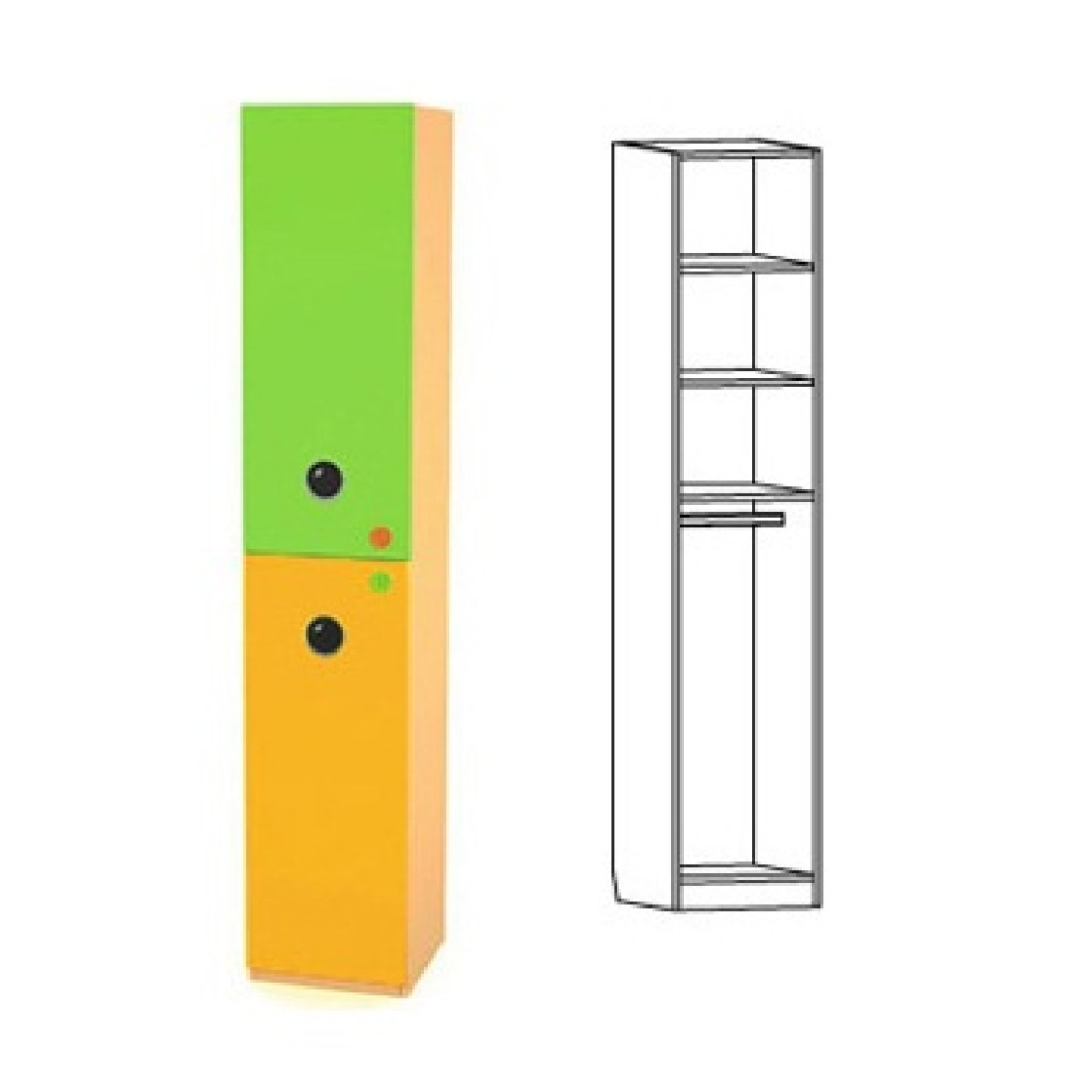 Armoire étroite et lumineuse