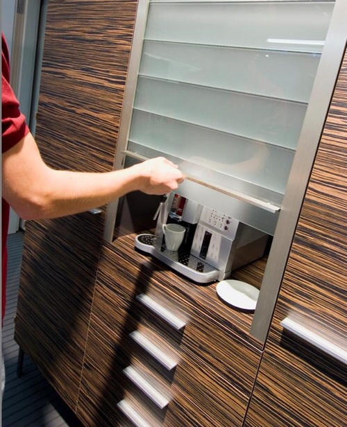 Stores en verre pour meubles de cuisine