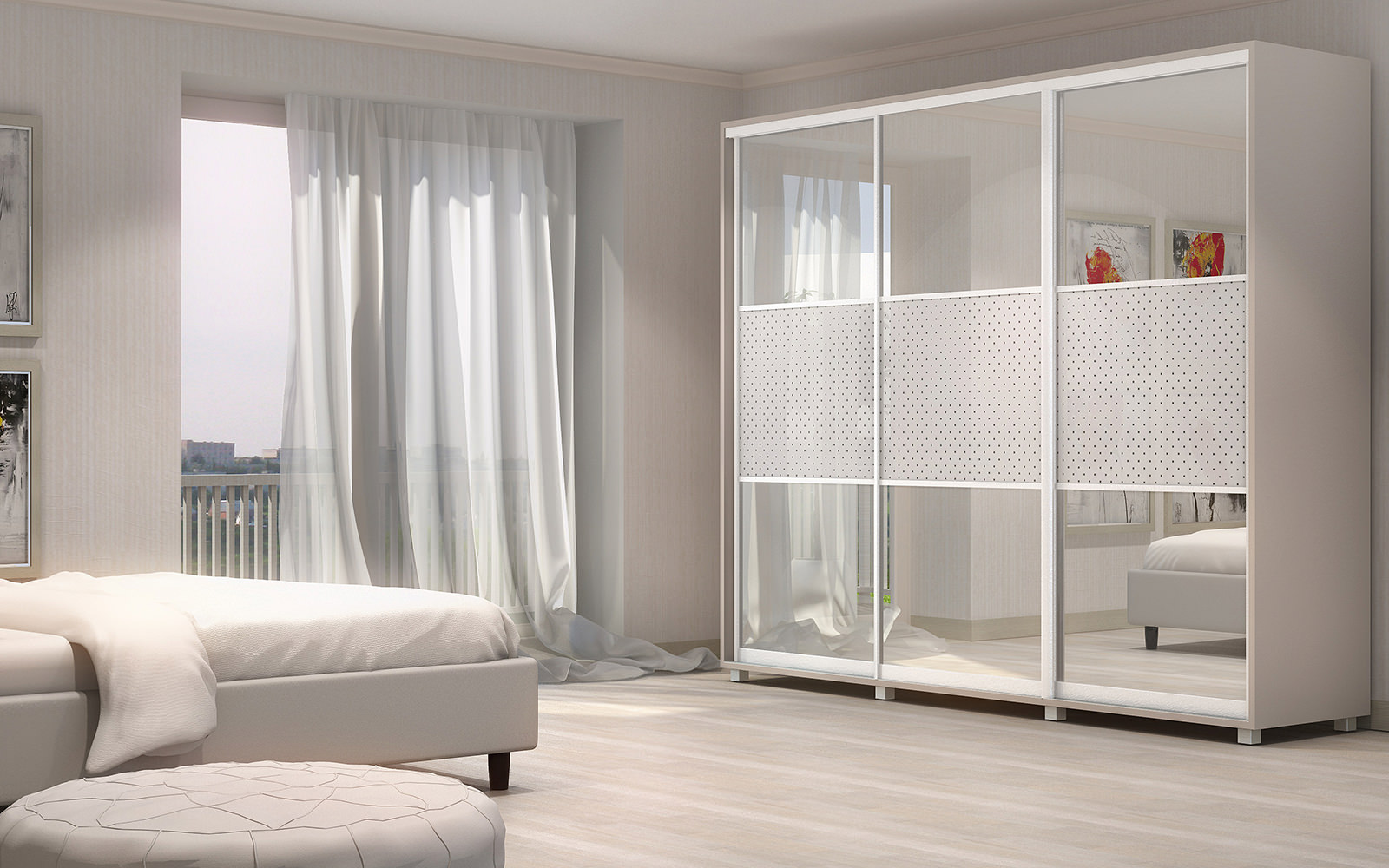 Armoire élégante en miroir