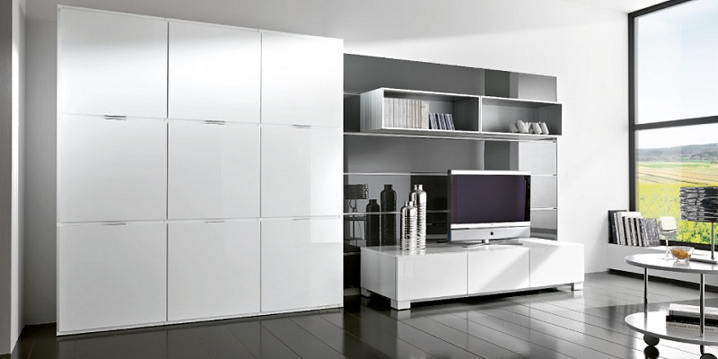 Meubles modulaires blancs