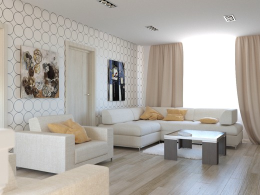 Couleur blanche à l'intérieur du salon