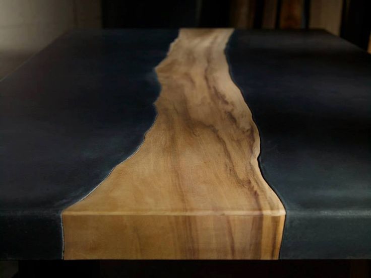 Meubles en béton et en bois
