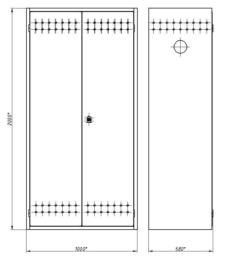 Dessin d'armoire en métal