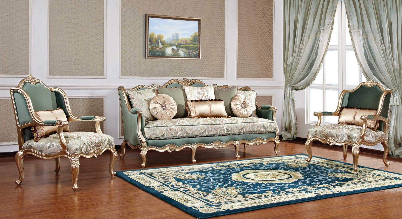 Deux fauteuils et un canapé