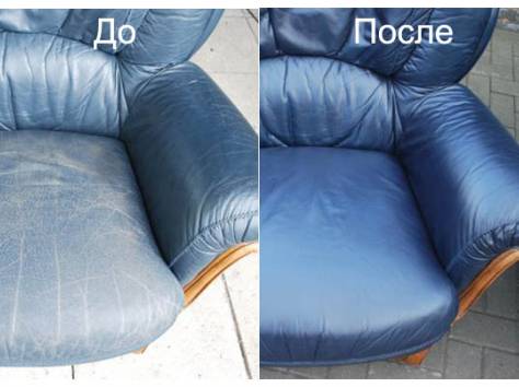 L'effet de la peinture des meubles en cuir