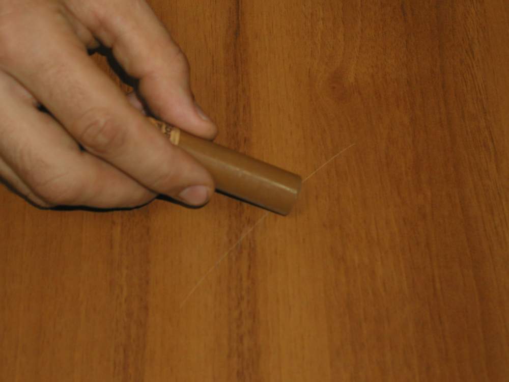 Traitement des copeaux avec un crayon