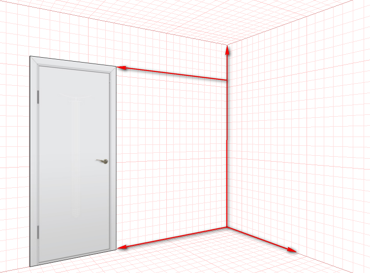 Mesures pour une armoire d'angle