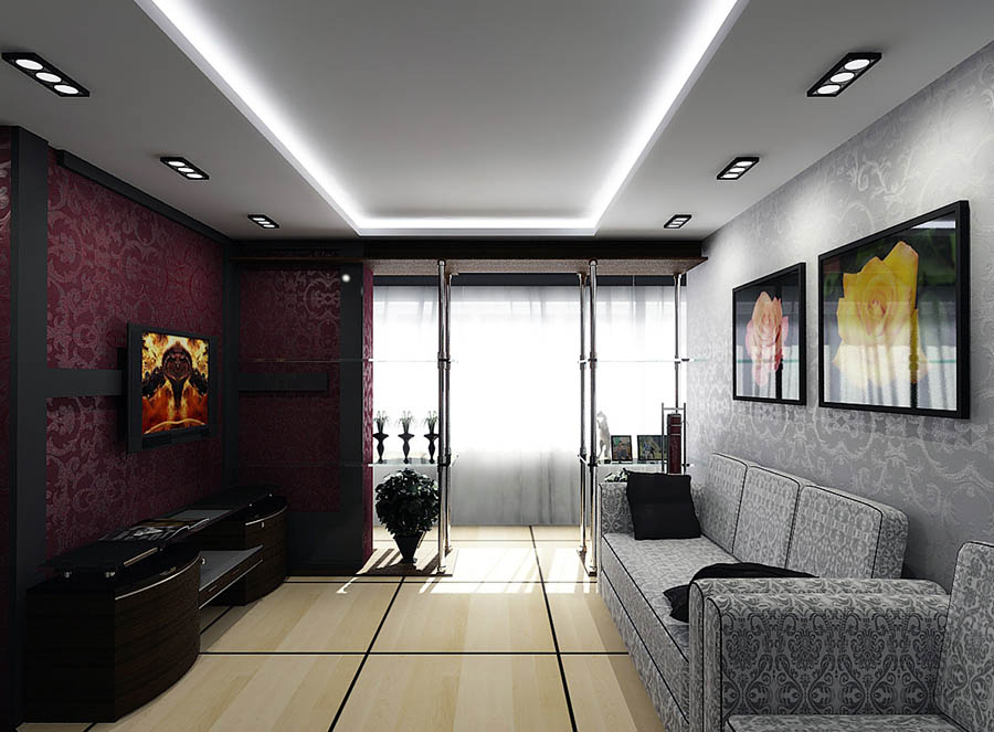 Grand salon lumineux