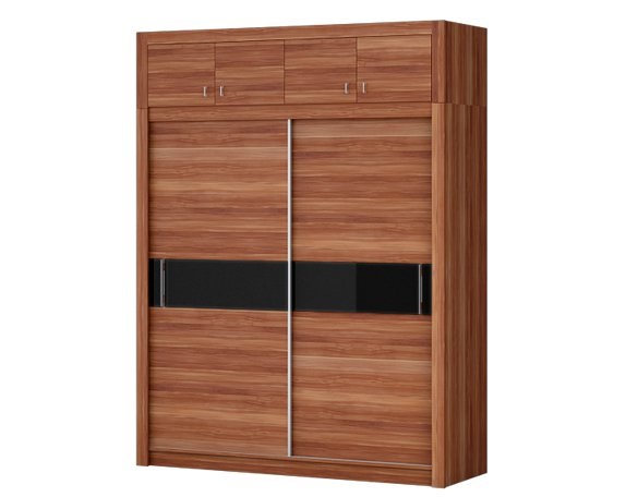 Armoire coulissante 2 portes avec mezzanine