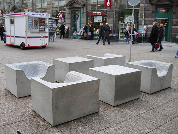 Sièges en béton