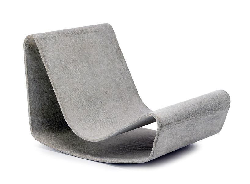 Chaise contemporaine en béton