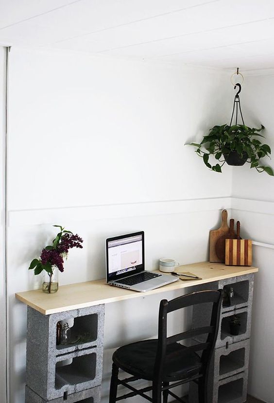 Table de bureau à domicile de style loft