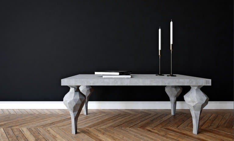 Table avec pieds d'origine