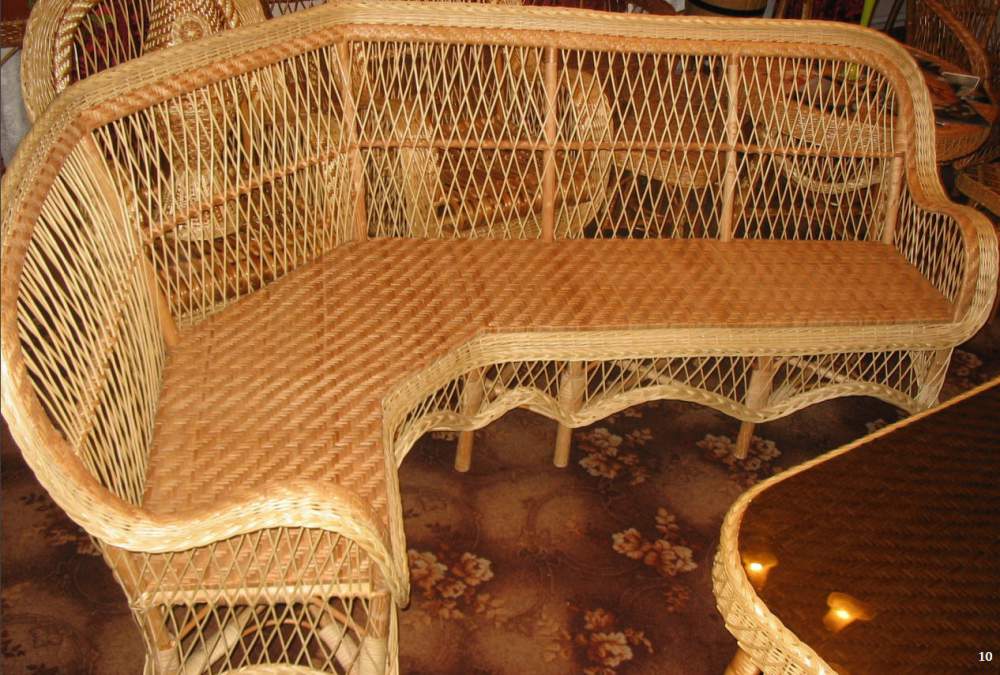 Canapé d'angle en bois