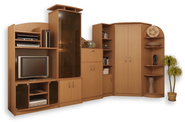Armoire d'angle de salon