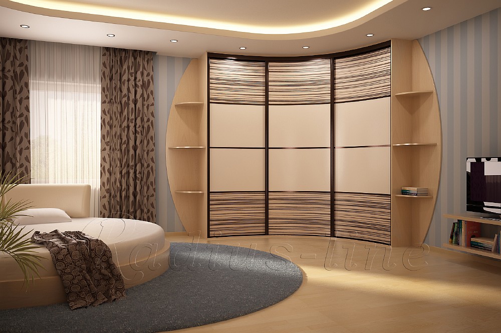 Armoire d'angle dans les modèles chambre et photo