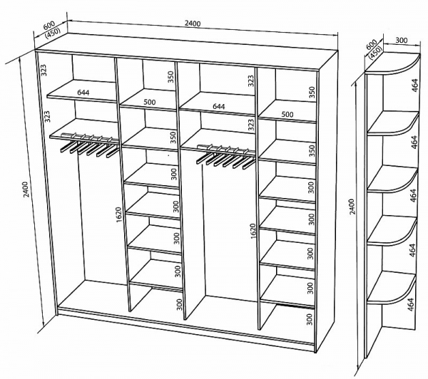 Option armoire coulissante