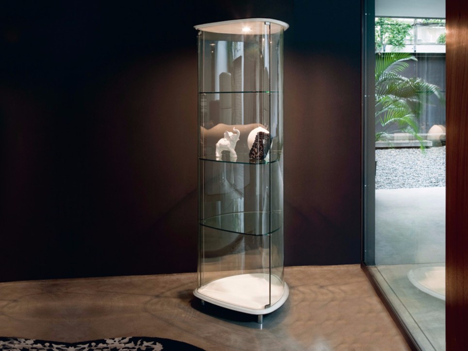 Vitrine en verre transparent