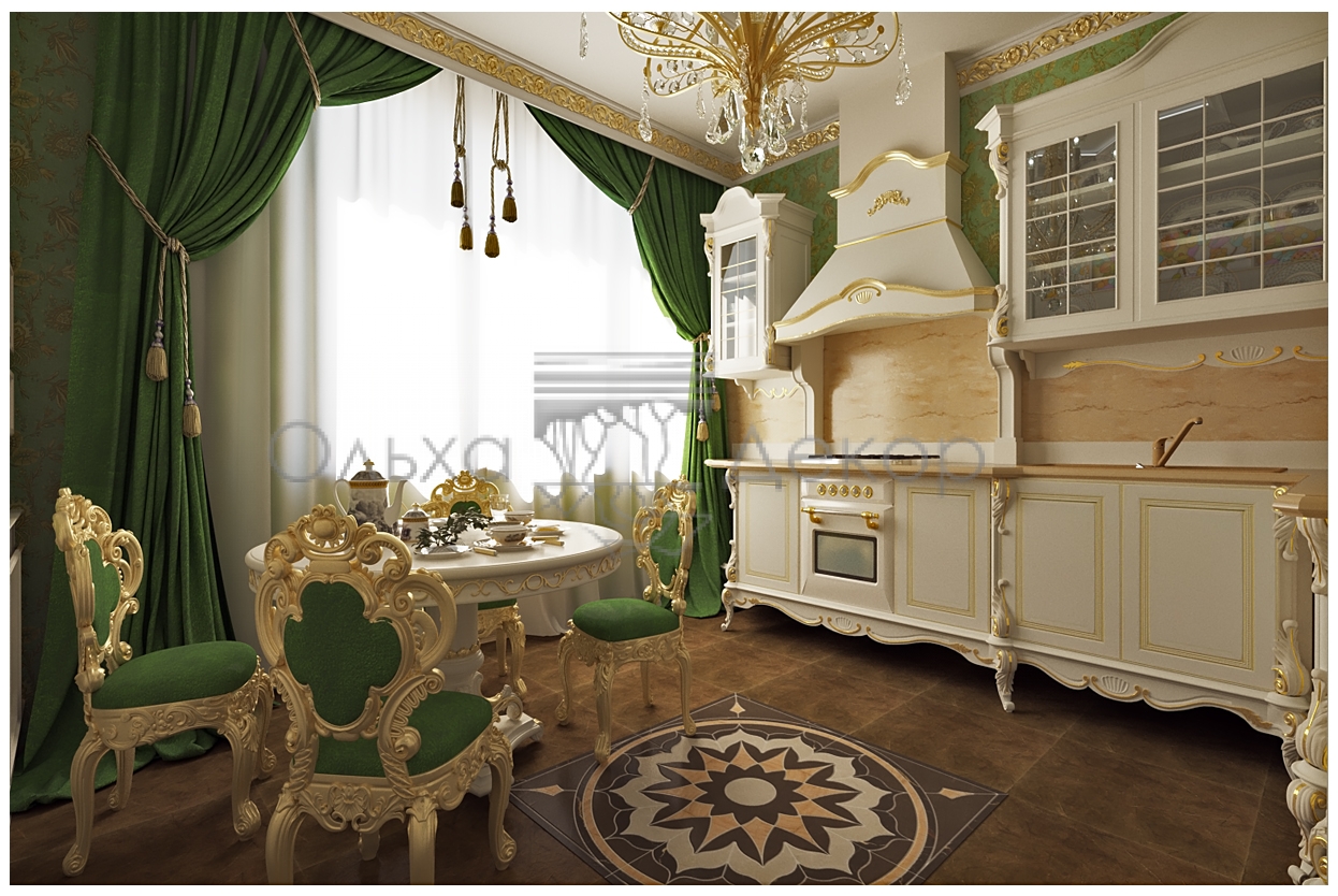 Couleur blanche des meubles dans le design original