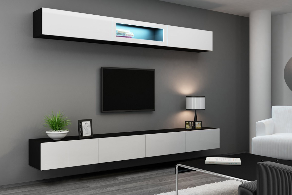 Meubles brillants dans un salon moderne