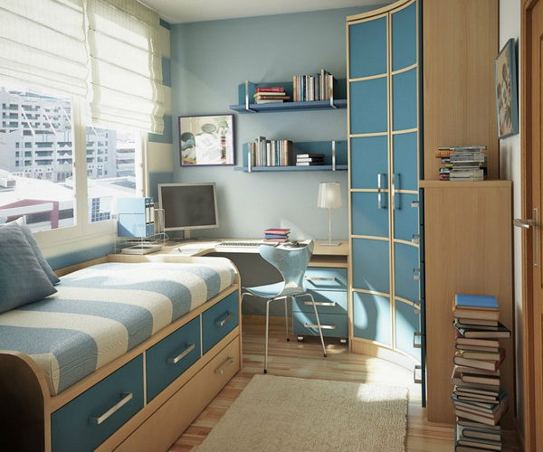 Nuances bleues de l'intérieur