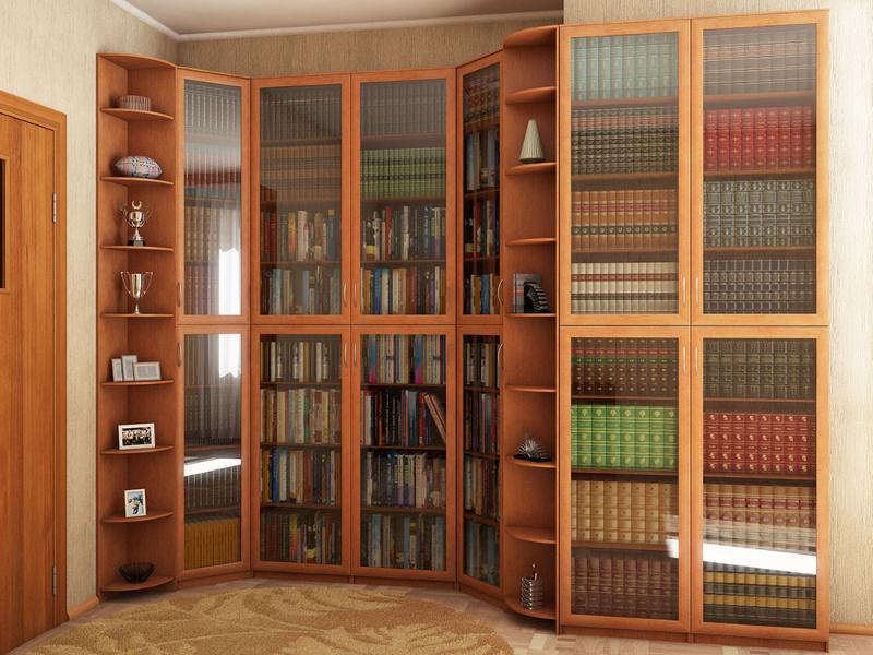 Bibliothèque avec étagères d'angle ouvertes