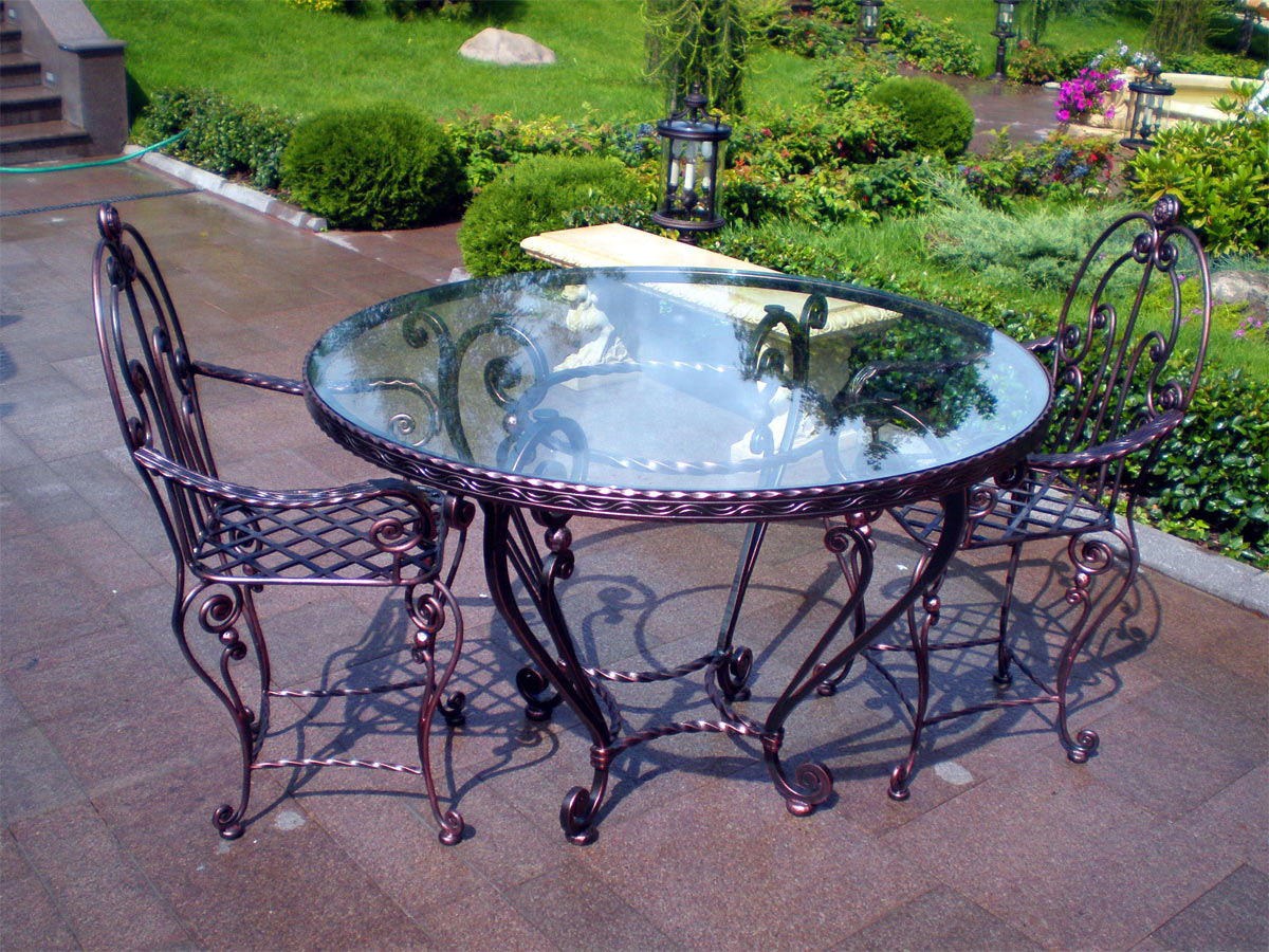 Meubles de jardin Shod avec plateau en verre