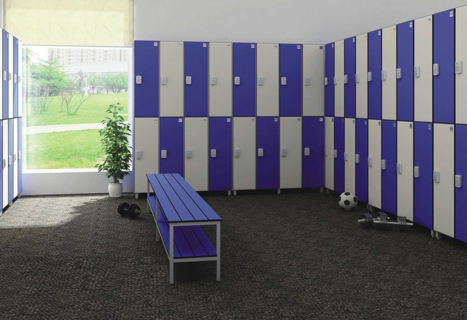 Armoires sectionnelles pour vestiaires