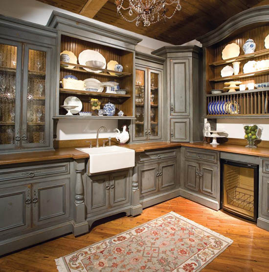 Meubles de cuisine de style country américain