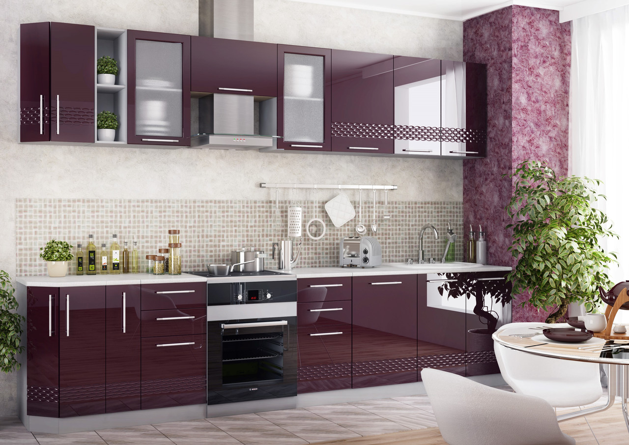 Meubles de couleur vin pour la cuisine