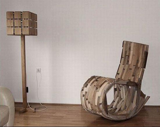 Fauteuil à bascule insolite