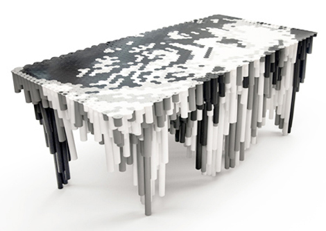 Aspect inhabituel de la table