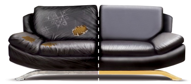 Couvrir le canapé avec un nouveau tissu
