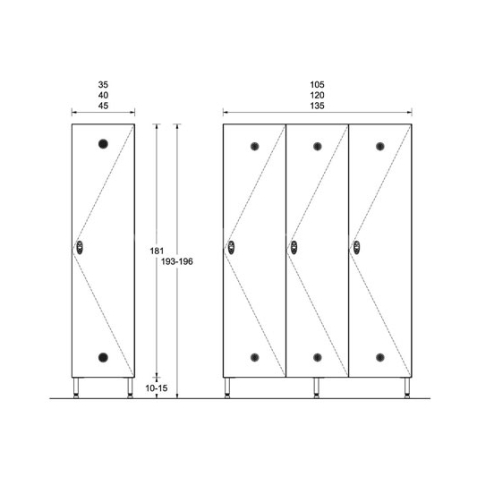 Casier de porte simple