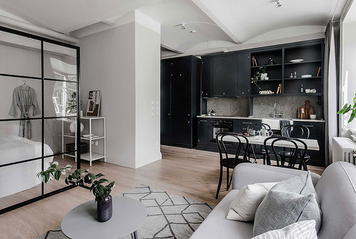 Beau studio ouvert