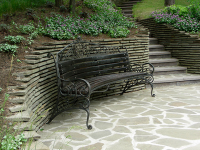 Banc semi-circulaire