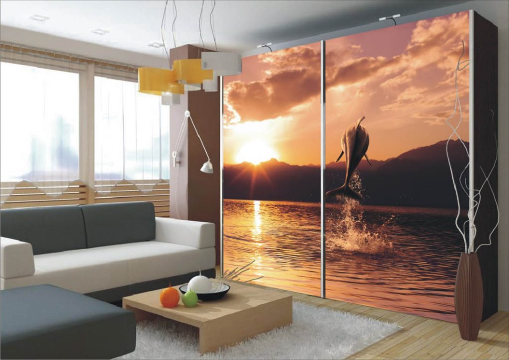 Projets d'armoires coulissantes avec impression photo