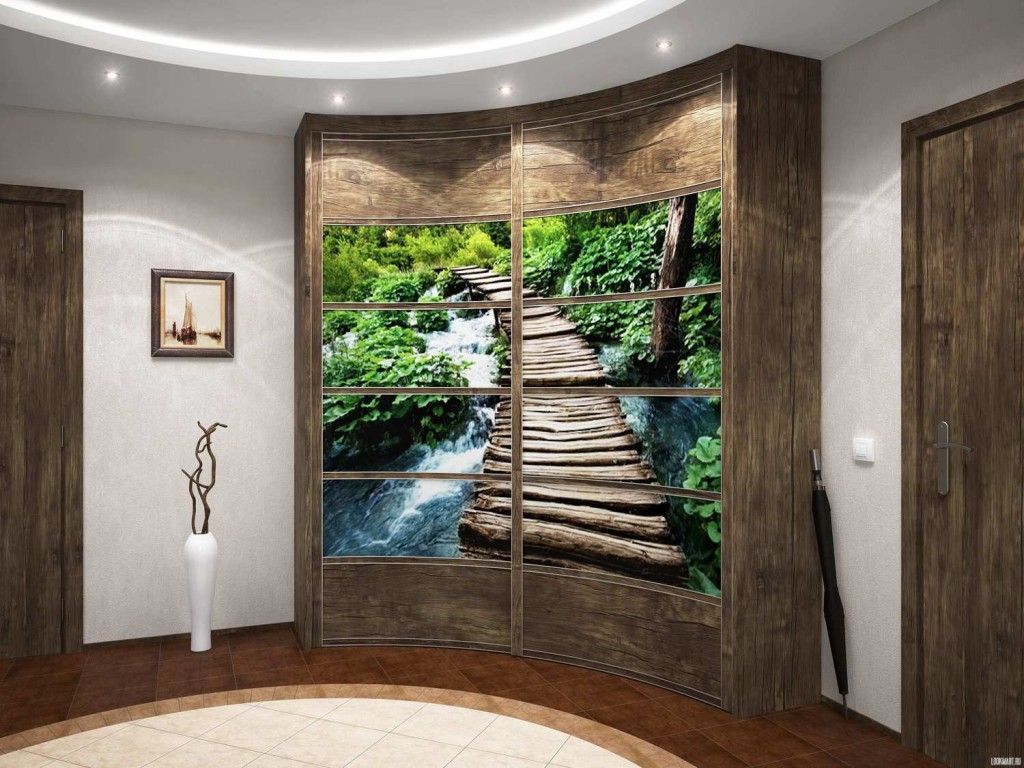 Armoire radiale avec impression photo
