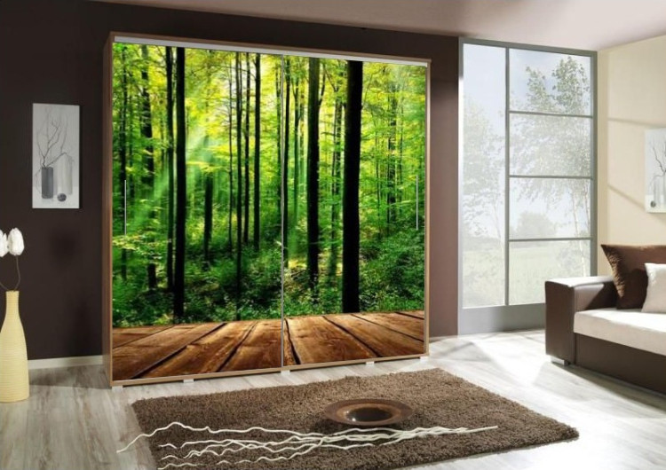 Armoire coulissante avec impression photo Green Forest