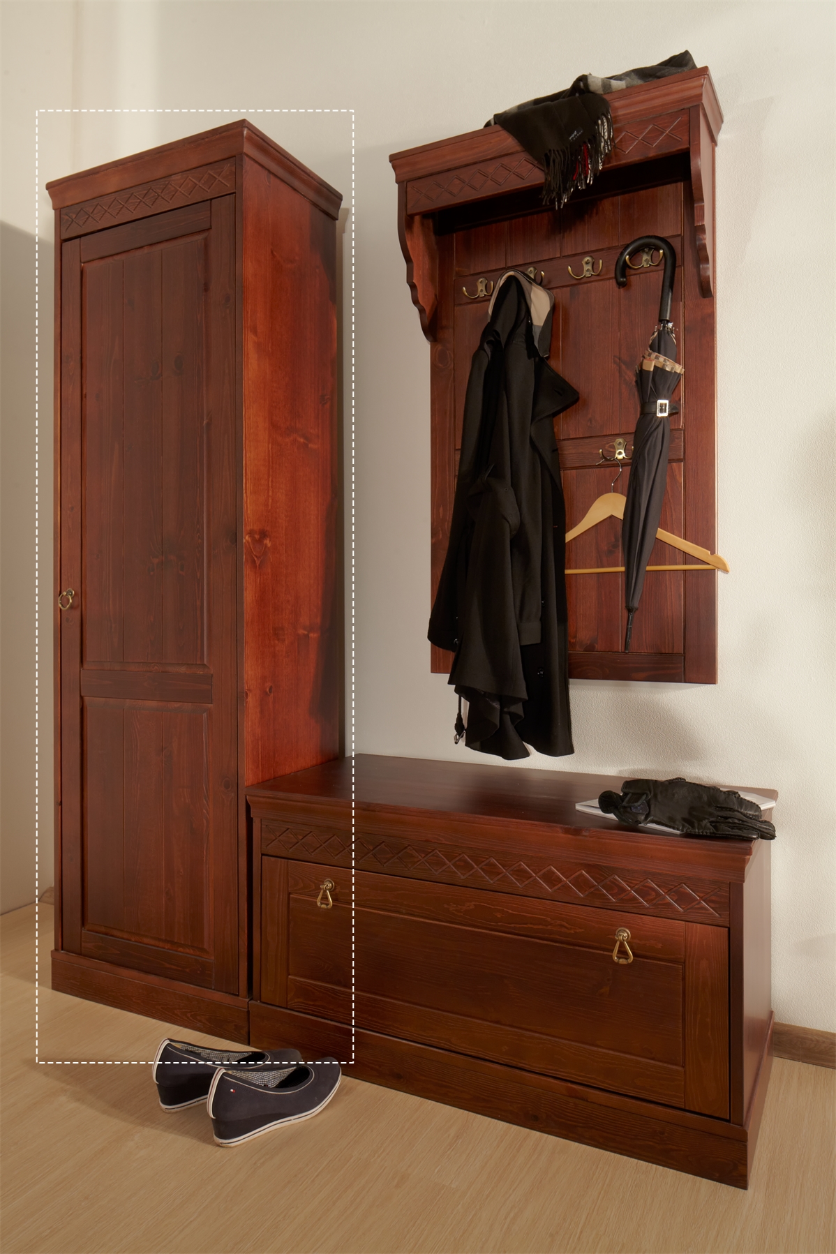 Armoire à une porte pour hall d'entrée