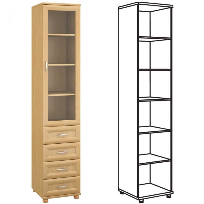 Armoire avec verre