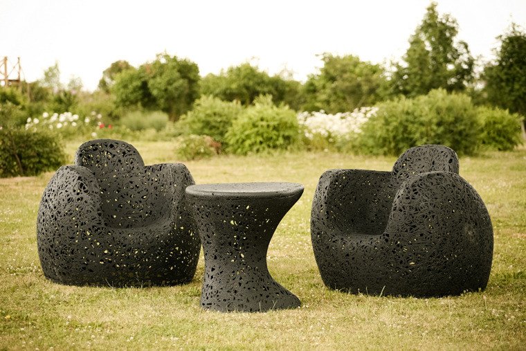 Meubles de jardin en basalte