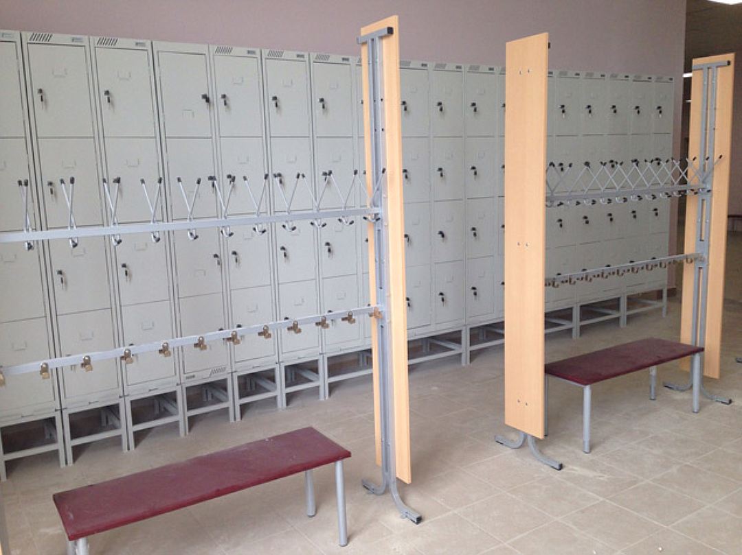 Vestiaire de l'école moderne